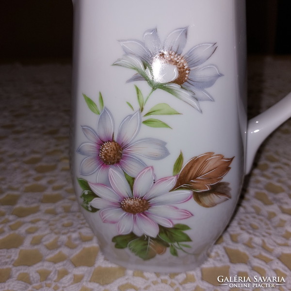 Zsolnay rare floral jug with gold rim