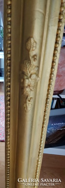 Antik biedermeier tükör aranyozott keretben 123x83 cm