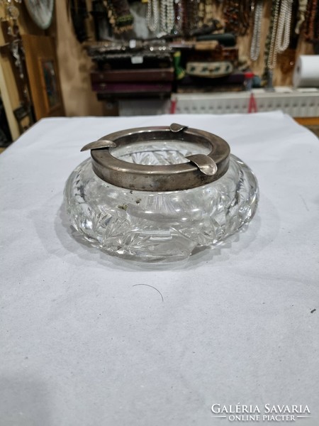 Old silver rimmed ashtray