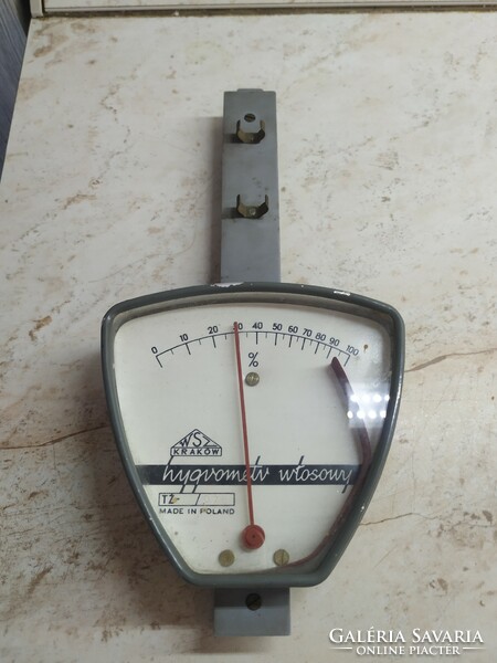 Retro metal housing Polish ws krakow hygrometer humidity meter for sale!