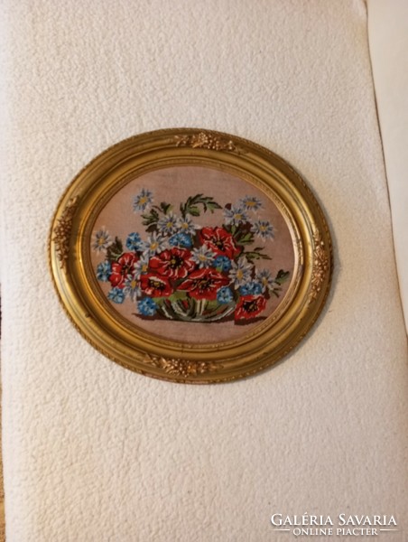 Goblein Virágmintás Antik Keretben