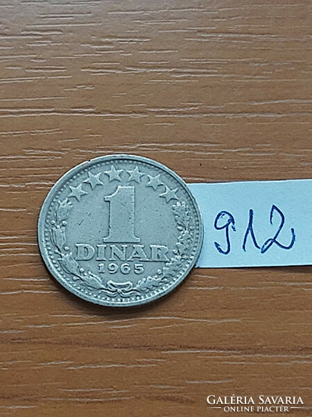 Yugoslavia 1 dinar 1965 copper-nickel 912