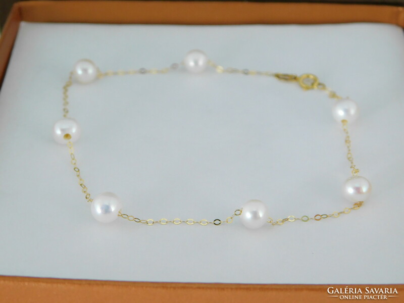 18K gold bracelet with pearls