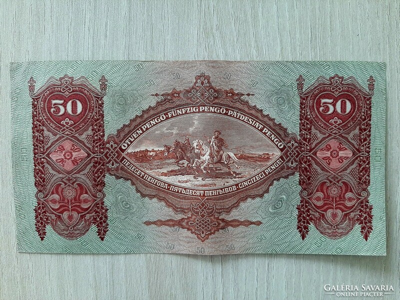 Ötven pengő 1932 ropogós bankjegy VF