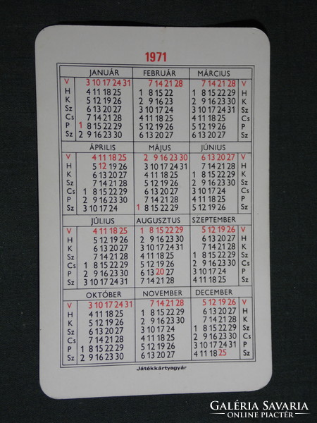 Card calendar, monitoring business weekly, newspaper, magazine, graphic artist, 1971, (5)