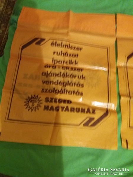 Retro Napfény SZEGED Nagyáruház reklám szatyor táska darabra a képek szerint