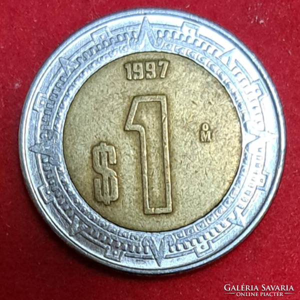 1997. Mexikó 1 Peso bimetál (624)