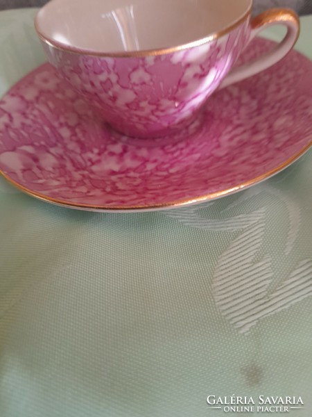 Chodziez rózsaszín csésze  tányérral