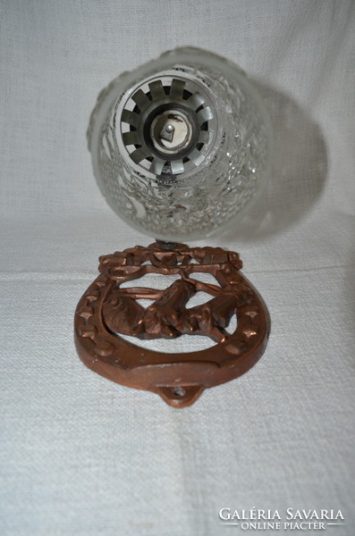 Horseshoe-decorated wall arm - wall lamp with cover ( dbz 0097 )