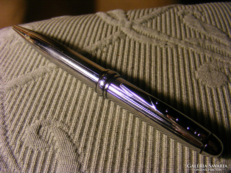 Balmain chrome ballpoint pen engraved happy birthday