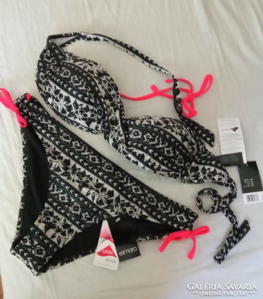 Esmara black and white patterned bikini 42 es (14)