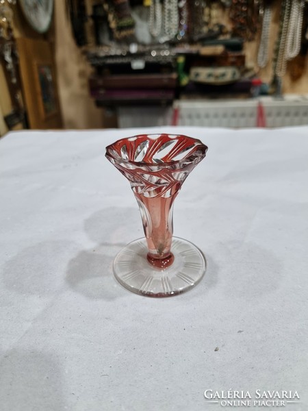 Old small crystal vase