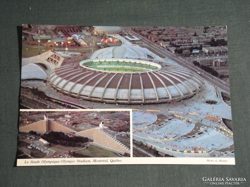 Postcard, canada, montreal, québec stadium stade olympique, olympic stadium