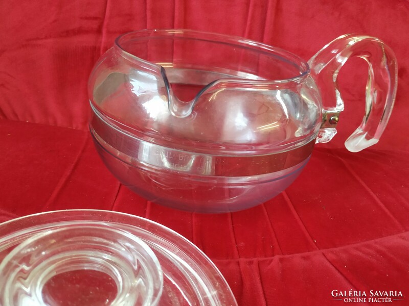 Retro thick-walled glass jug, pitcher for sale! Glass teapot for sale!