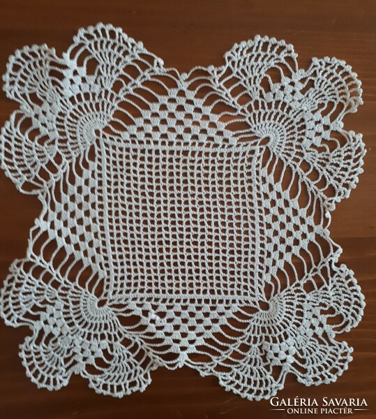 Square crochet tablecloth