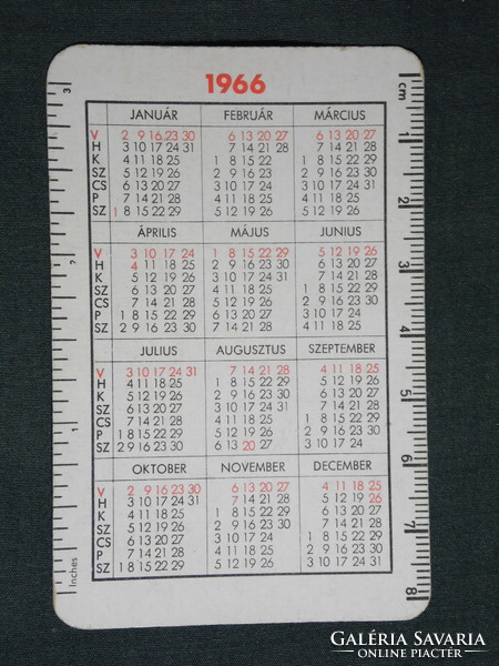 Card calendar, Germany, ndk, Carl Zeiss Jena photo optical products, 1966, (5)