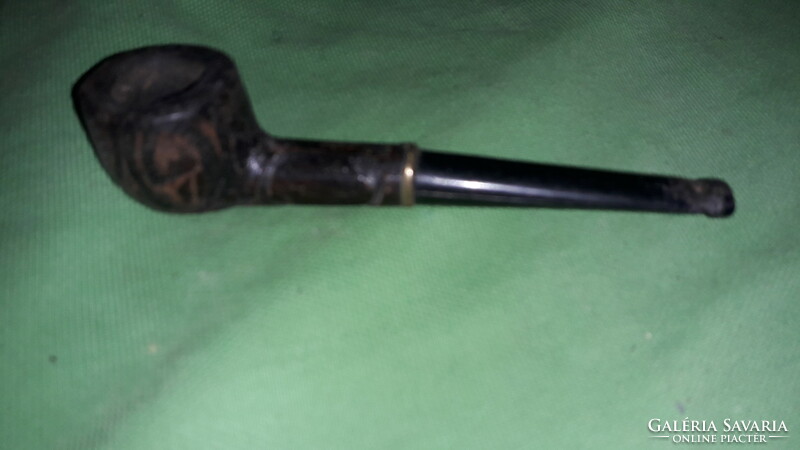 Antique straight stem wooden pipe 12 cm as shown in the pictures