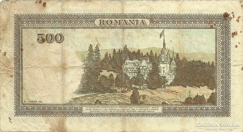 500 Lei 1941 Romania 2.