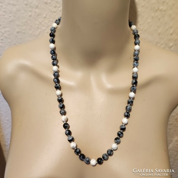 Wonderful obsidian necklace 58cm with replacement switch