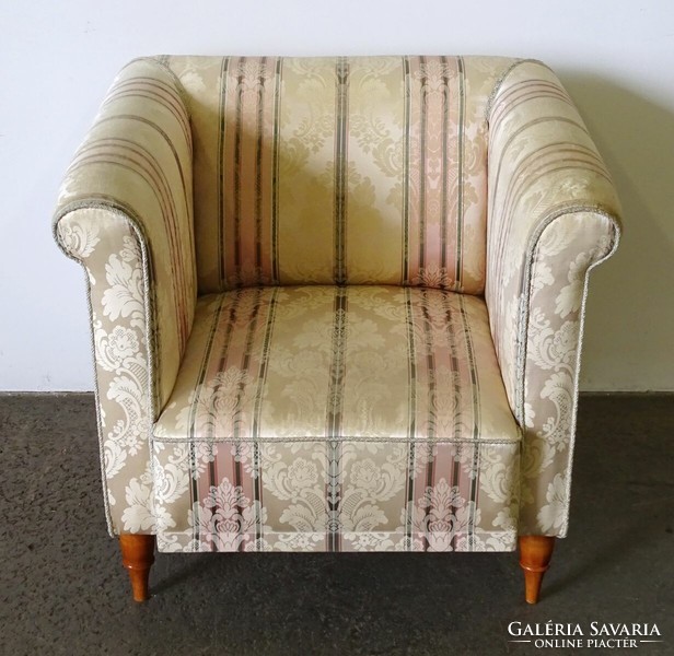1L043 old art deco club chair with round arms ~1930