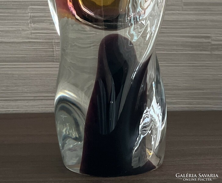 Old glass vase by Josef Rozin, 1960