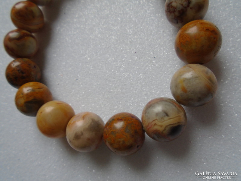 New jasper bracelet in beige-brown shade.