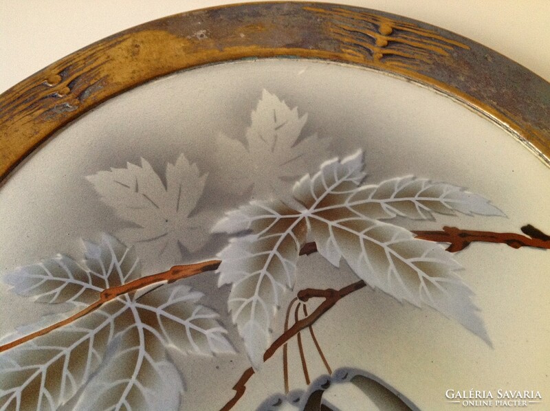 Art Nouveau earthenware tray with metal frame - carl deffner