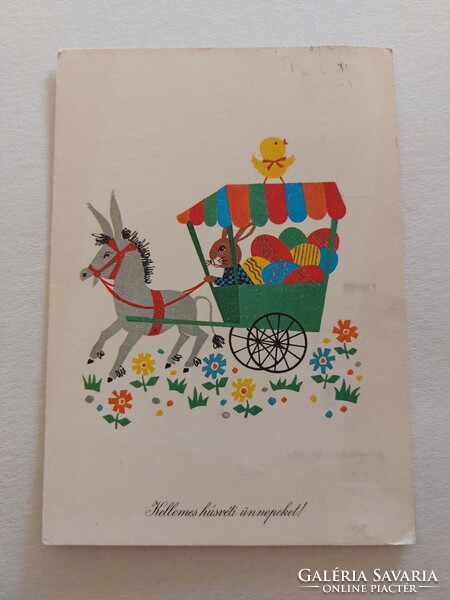 Retro képeslap húsvéti 1974