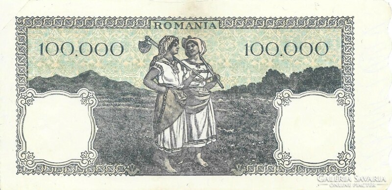 100000 Lei 1946 Romania 3. Beautiful