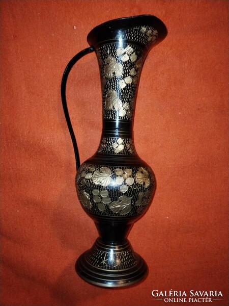 Indian copper decanter with one arm vase