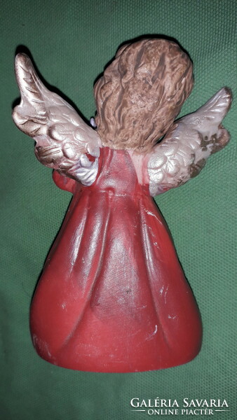 Antik jellegű kerámia figura angyalka a Szentlélek galambbal  12 cm a képek szerint