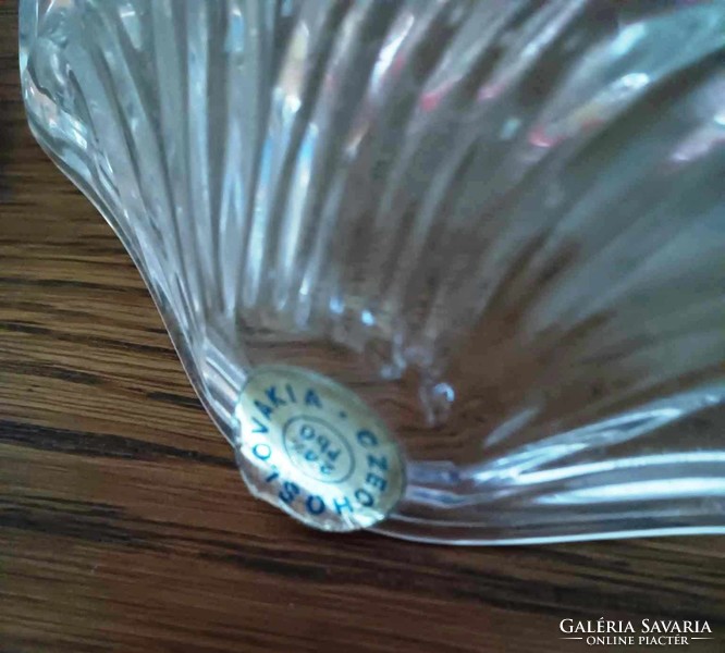 Glass table offering, sugar shell shape. Double. Seller