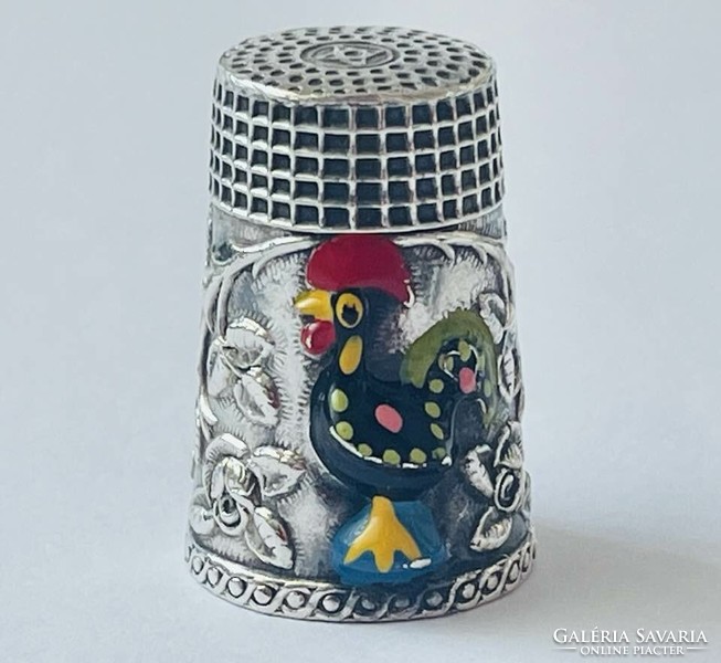 Silver rooster thimble