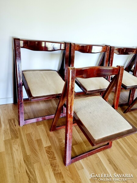 Mid-century folding chairs (6 pcs.)