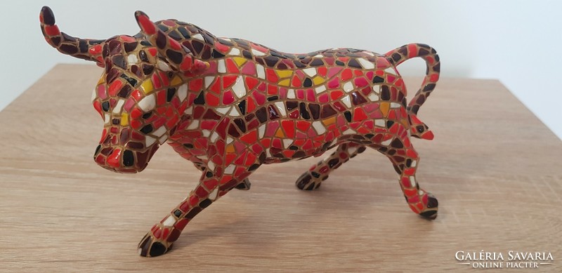 Ceramic mosaic Spanish bull