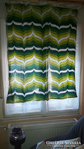 Retro design curtain pair 2 vintage blackout curtains fabric textile drapery