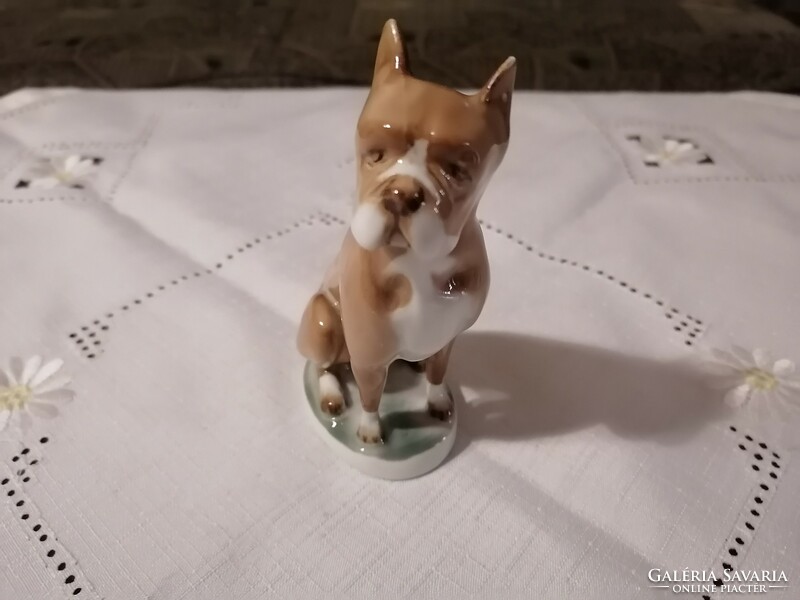Zsolnay porcelain dog
