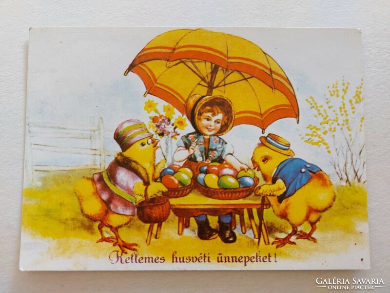 Retro postcard Easter 1987