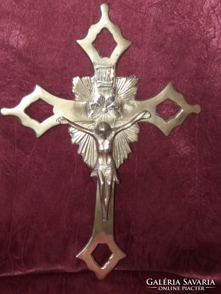 An old beautifully crafted copper crucifix!