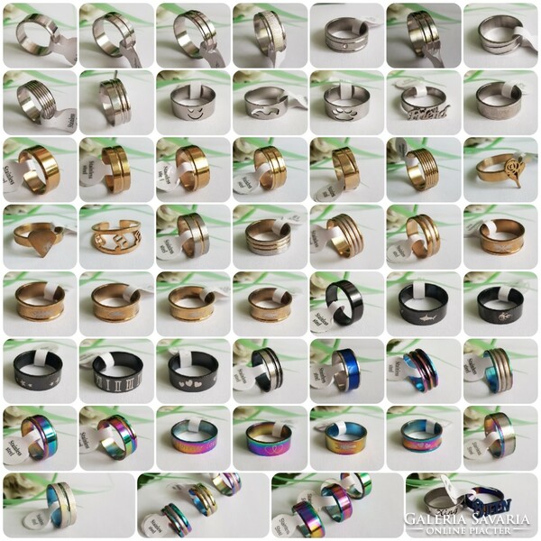 New rainbow ring with heart pattern - usa 8 / eu 57 / ø18mm