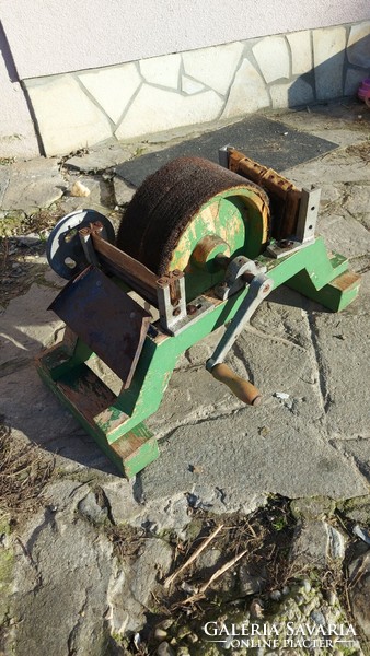 Ritka Antik kártoló gép mechanikus gyapjúfésű