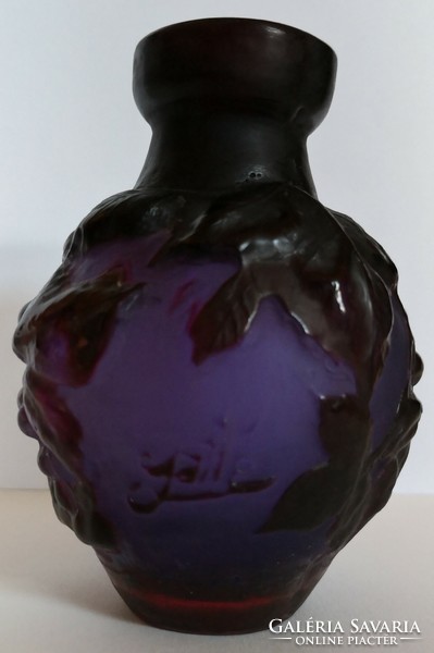 Dt/363. – Art nouveau laminated glass vase with gallé mark