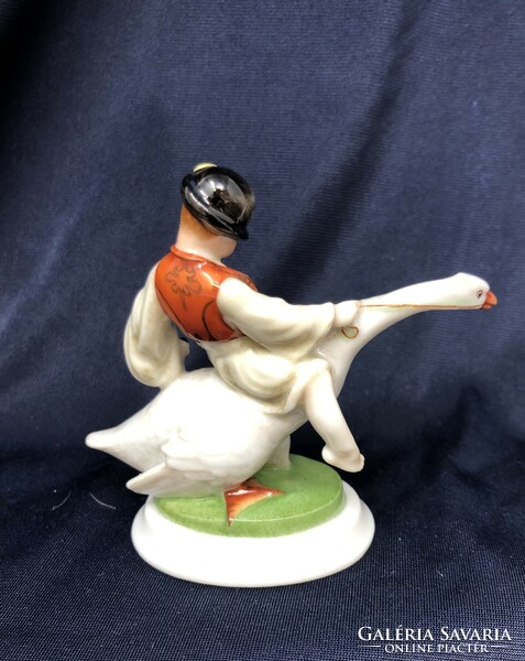 Herend Ludas Matyi small porcelain figure (7.7cm) rz