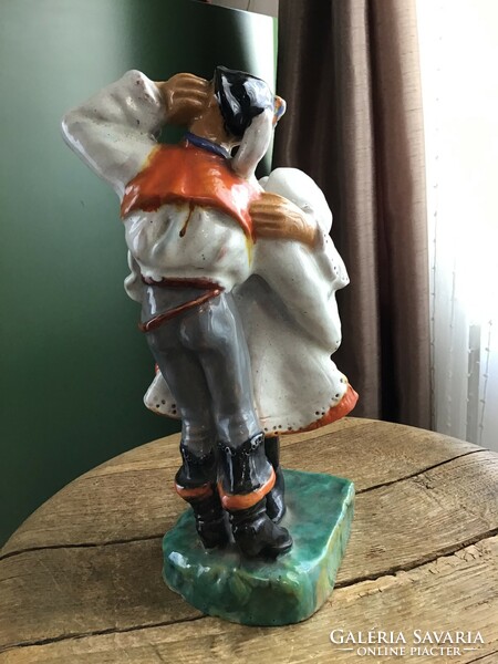 Old hand-painted large ceramic statue