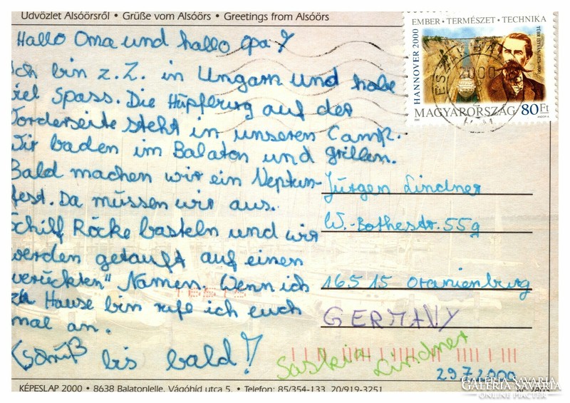 Alsóörs, Üdvözlet Alsóörsről képeslap, 2000