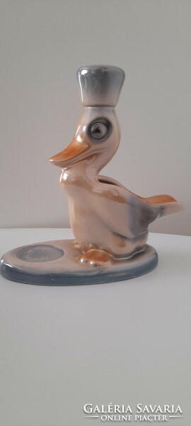 Retro fine art ceramic duck figure