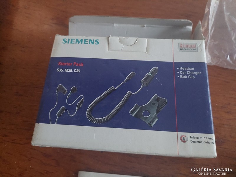 Retro siemens car holder, charger, earphones, with box, paper (s35, m35, c35)