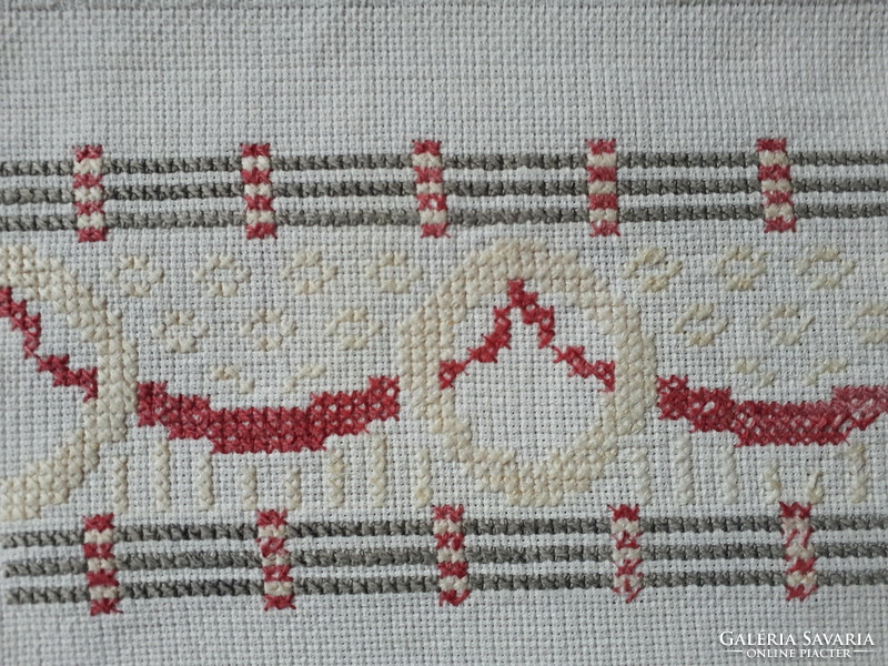 Old cross stitch wall protector / tablecloth