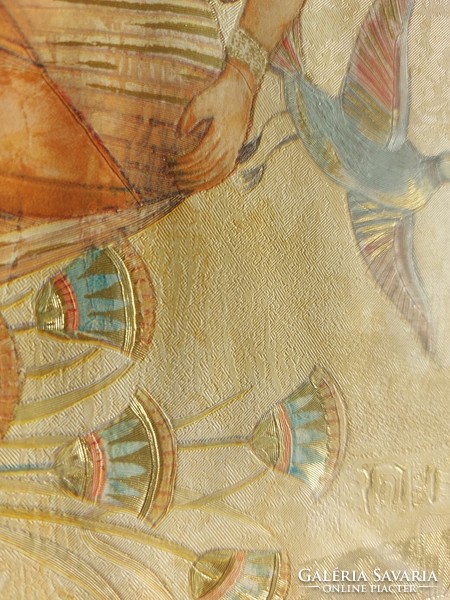 (K) Egyiptomi litográfia, nyomat? 30x30cm kerettel