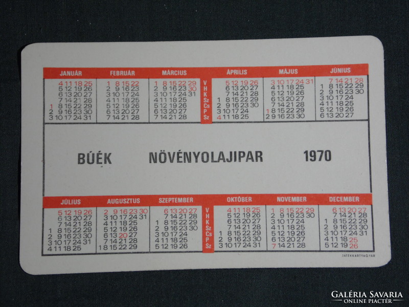Card calendar, vegetable oil detergent industry company, biopon washing powder, graphic design, 1970, (5)